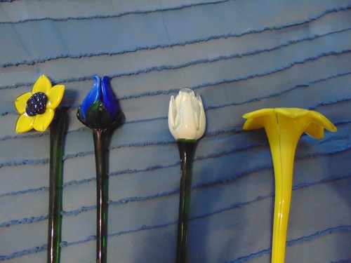 Hand blown glass long stem - hand,