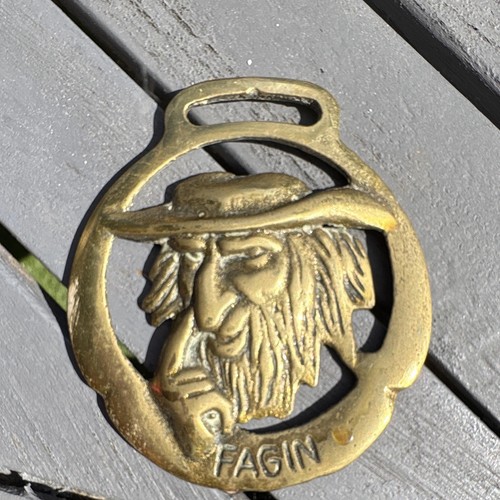 Brass horse brasses plaque - brass,