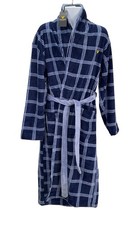 Lyle and Scott Classic Pattern Dress Gown, Mens Robe Size 2XL, Blue, New