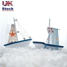 Style Wooden Ship Ornaments