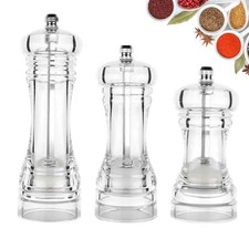Clear Acrylic Manual Pepper Grinder Mill Adjustable Coarseness Seasoning Jar