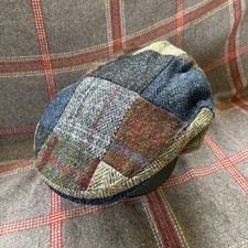 Three Vintage Tweed Flat Caps Average 7 1/2 Barbour Harris Glen Aplin