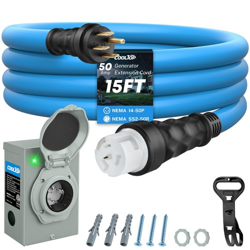 Generator cord 50a 15ft - generator,