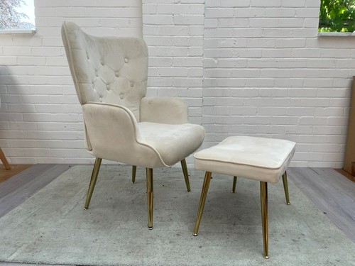 Velvet armchair tub chair - tub,