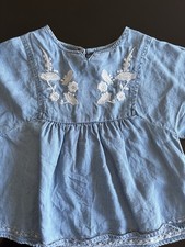 Zara Denim Baby Girl Top 18-24