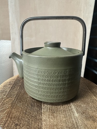 Vintage denby chevron teapot - vintage,