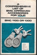Austin Morris Wolseley MG Riley VDP 1100 1300 Accessories 1968-1969 UK Brochure
