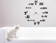 Maths Geeks Clock Background. Wall Stickers Decal Decor Best Quality 45cm x 45cm