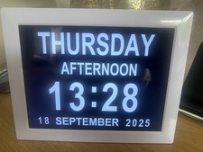 Digital Alarm Clock LCD Calendar Day Date Dementia Elderly Reminder