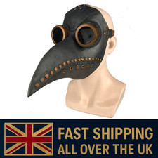 Plague Doctor Masks Long Nose Adult Mask Steampunk Bird Crow Halloween Props UK