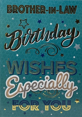 Brother law birthday card - in,