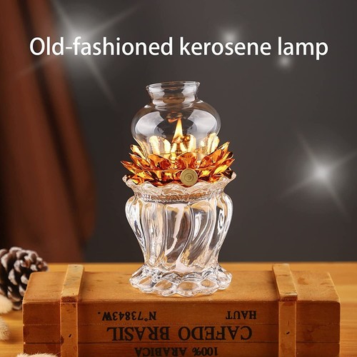 Lotus windproof glass kerosene - lotus,