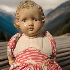 Edwardian composition doll - composition,