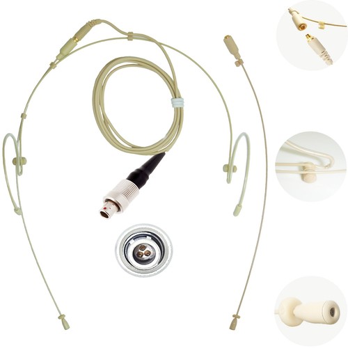 Beige ear hook headmic - hook,