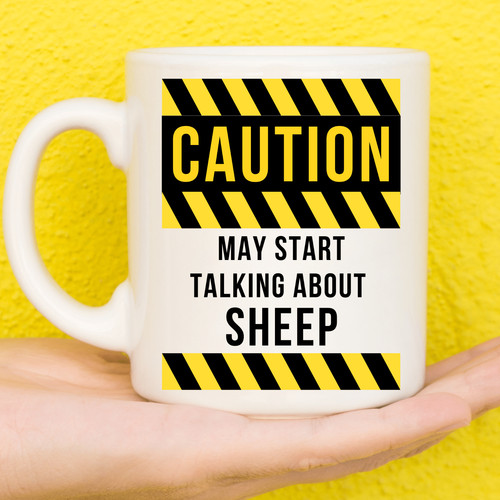 Caution sheep mug - |,