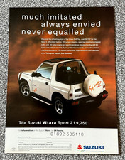 Collectable Vintage 1995 Magazine Advert Picture Art Suzuki Vitara Sport Ad 90's