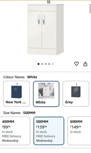 Belofay new york white 500mm - white,