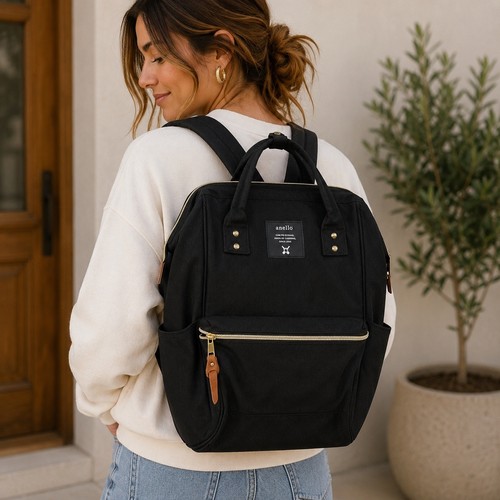 Anello kuchigane black canvas - black,