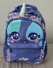 Smiggle LARGE Backpack Rucksack Girls - Cat Unicorn Purple Pink 40cm x 45cm