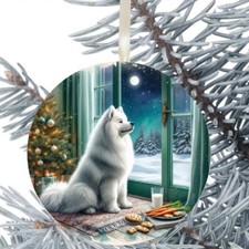 Samoyed Dog Hanging Bauble