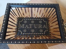 Antique Inscribed Porcupine Quill and Ebonised Wood Basket C.1858