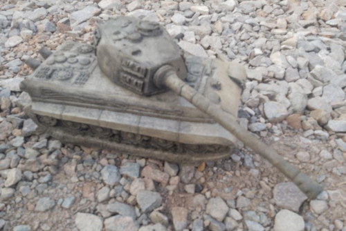 Cast stone garden military ww2 - garden,