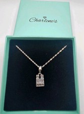 Notre Dame Cathedral S925 Sterling Silver Pendant Necklace 40-45 Cm Ladies Women
