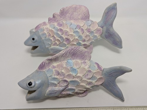 Vintage chalkware plaster fish - chalkware,