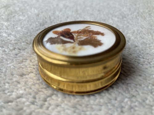 Vintage pill box with pressed - vintage,