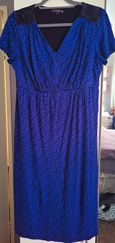 Per una blue black floral - una, maxi