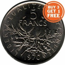 5 FRANC FRENCH 1959 TO 2001
