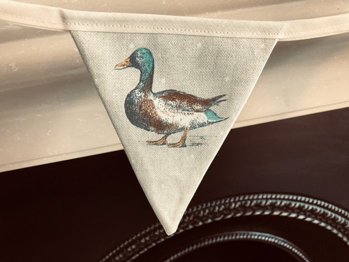 Mallard duck fabric bunting - duck,