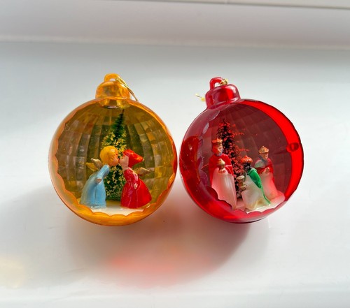 Vintage christmas tree baubles - vintage,