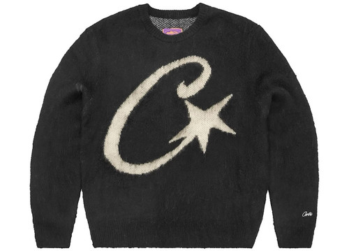 Corteiz star black knitted - c-star,