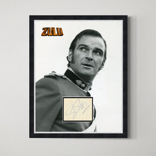 Stanley Baker - Zulu Actor Hand Signed Authentic Autograph Framed Display