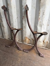Vintage Railway Park Liverpool City Renshaw Street Cast Iron Bench Ends x 2