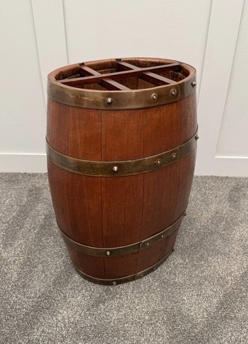 Antique barrel walking stick - barrel,