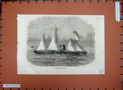 Original old antique print - original,