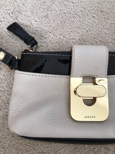 Jaeger cream leather mini - jaeger,