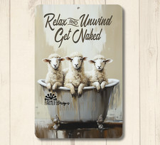 Sheep Bathroom Sign bath get