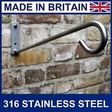 316 Marine grade Stainless steel hanging basket brackets for uneven walls.