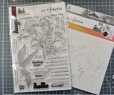 Altenew Build-a-Garden Exotic Tuberoses  Clear Stamp Set & Matching Stencils VGC