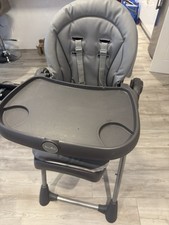 Silver Cross Baby Highchair – Grey Faux Leather – Used