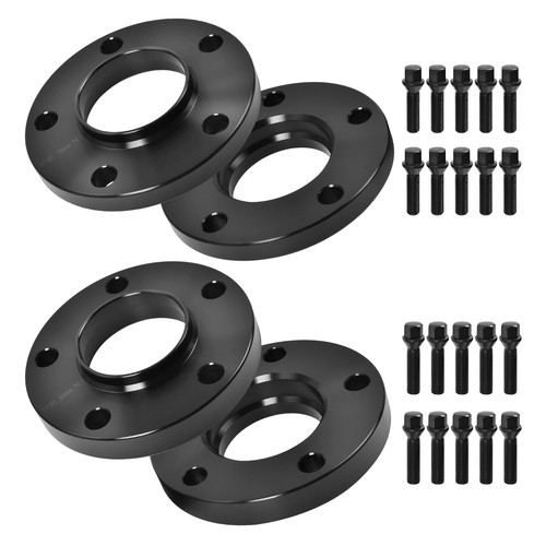Black wheel spacers 15mm - black,