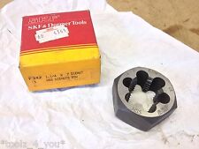 SKF & Dormer 1 1/4" x 7 Tpi BSW Whitworth HSS Die Nut 2.22" Across Flats In Box 