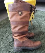 Dublin River Waterproof Leather Yard Horse Riding Boots Size UK 7 Regular Calf