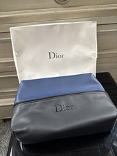 Christian Dior Men's Navy Trousse Pouch Toiletry Bag