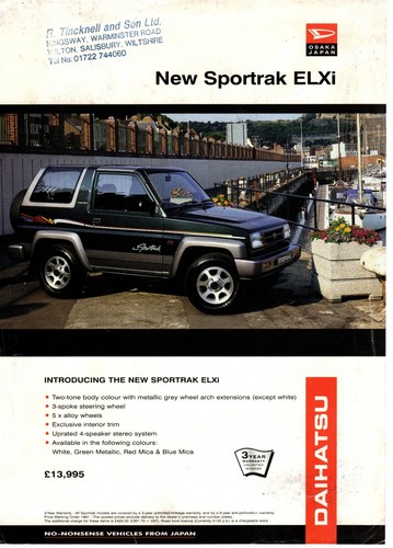 Daihatsu sportrak elxi uk - sportrak,