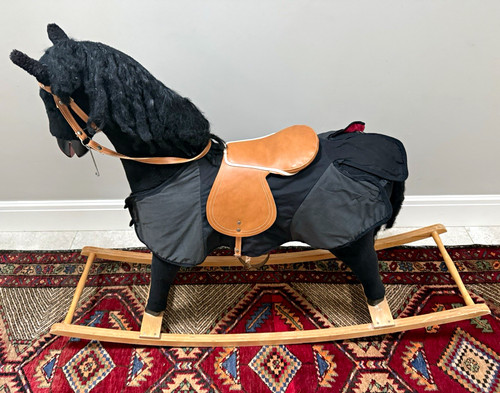 Rocking horse with saddle - with,
