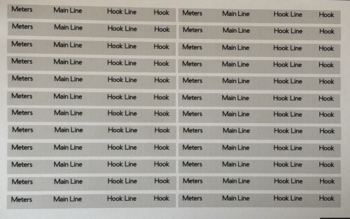 Pole float rig labels - float,